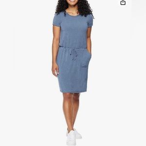 32 Degrees Cool Women's Short Sleeve Comfy Elastic Waist Lux Dress NWT